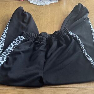 SHEIN maternity Black Leopard Print Joggers